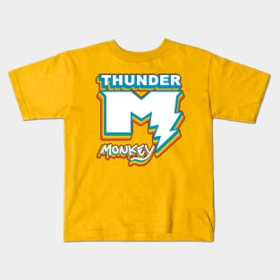 Thunder Monkey Retro Logo Kids T-Shirt